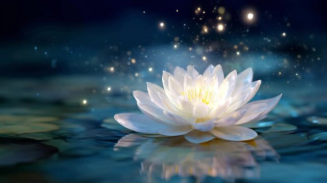 white flowers that emit light