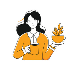 Relaxed Lifestyle and Coffee Break Illustration