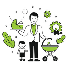 Sustainable Business Growth Concept Illustration