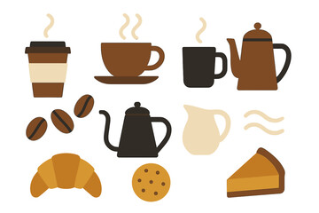 Hot Coffee and Pastries Set