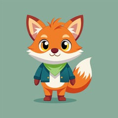 Fototapeta premium Adorable Cartoon Fox Illustration