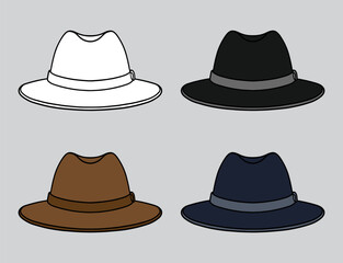 hats collection vector