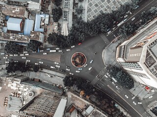 Aerial View of Xichang Urban Skyline and Metropolitan City Center Plaza, China © DoThi