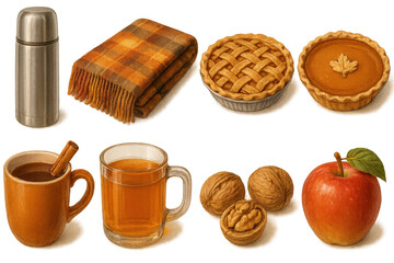 Cozy autumn vibes with hot drinks and seasonal treats