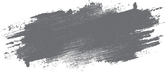 Rough grunge brush texture. Distressed paint stroke with vintage ink effect. Abstract artistic splash mark for overlays and decoration