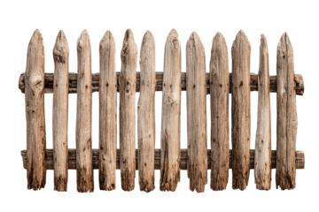 Aged wooden fence, weathered and rustic