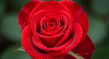 red rose with water drops