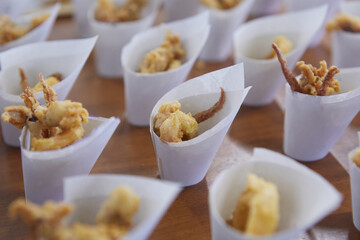 Calamari fried cones
