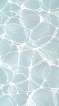 Soft water reflection creates calm background with gentle light and smooth blue surface pattern enhancing cosmetic design and refreshing atmosphere perfect for beauty and skincare themes