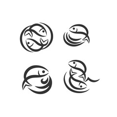 Abstract Aquatic Fish Symbol Logo – Professional Branding Vector
