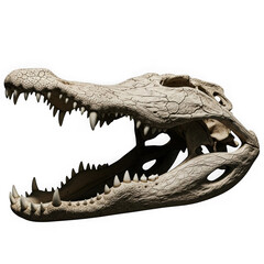 Obraz premium Alligator skull isolated on transparent background