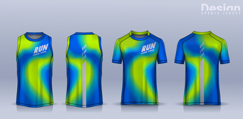 t-shirt sport design template, Soccer jersey mockup for football club, Running singlet,basketball Tank top.	