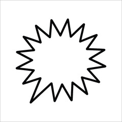 Bold Black Starburst Outline 