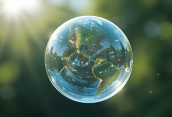 Word bubbles in the sky