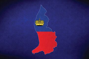 Liechtenstein vector map with flag	
