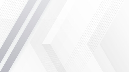 白とグレーの幾何学的抽象背景素材
