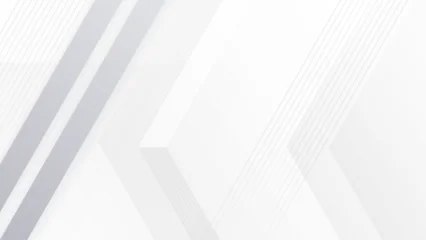Gordijnen Abstract 白とグレーの幾何学的抽象背景素材   © Pens'K