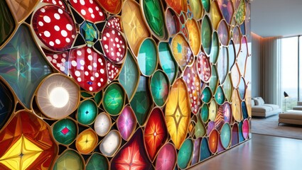 Obraz premium Colorful Gemstone Wall Art Inspires Modern Interior Design