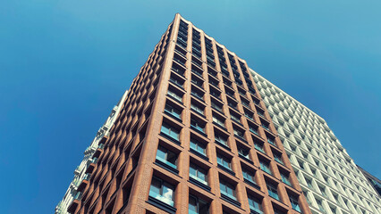 Fototapeta premium Architecture and real estate, modern residential apartment building with large panoramic windows