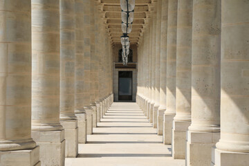 Traditional architecture of Palais Royal in Paris