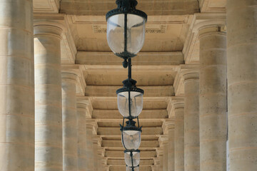 Traditional architecture of Palais Royal in Paris