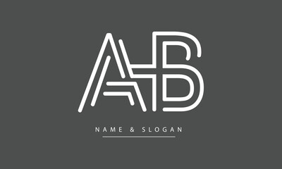 Fototapeta premium AB, BA, A, B Abstract Letters Logo Monogram