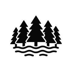 Minimalist Pine Forest Icon