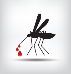mosquito sign. vector illustration.