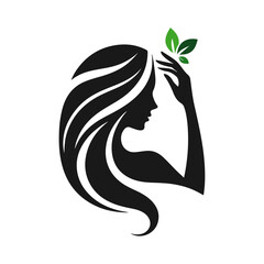 Beauty girl face logo.