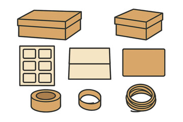 Collection of packaging and shipping supplies