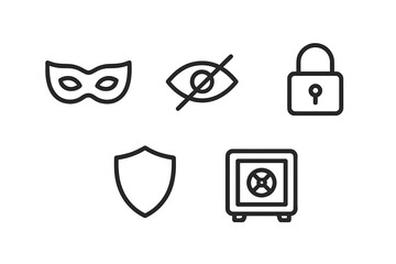 Security and Privacy Line Icons