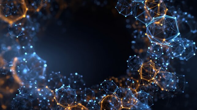 glowing plexus network abstract background - Powered by Adobe