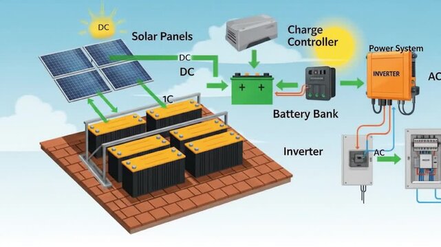 Solar power system diagram