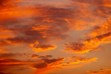 sunset in the sky