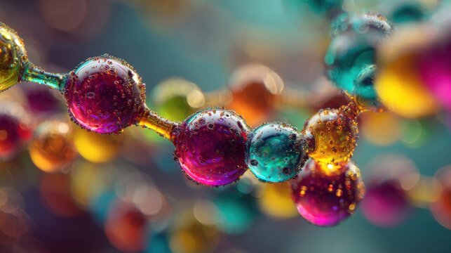 vibrant spheres linked together