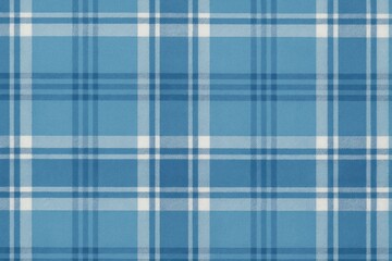 Blue plaid pattern fabric texture.