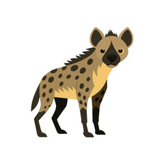 Detailed animal illustration of a hyena perfect for educational or creative projects