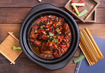 Spicy Chinese delicacy: pig's feet