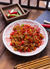 Jiangxi stir-fried spicy pork lard residue