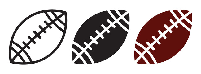 American football ball icon. Rugby ball icon, vector illustration .