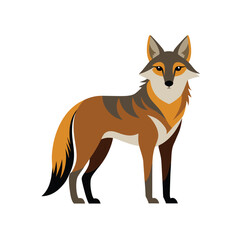 Cute Cartoon Coyote Illustration Whimsical Animal Design