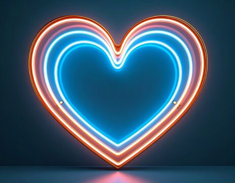 Naklejki Neon heart shape