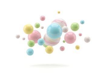 パステル球体の浮遊感