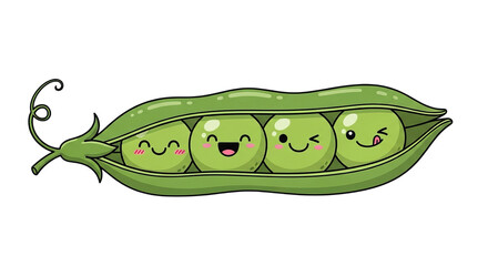 Happy peas in a pod sharing a smile and a wink