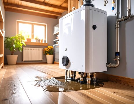 Leaking boiler with home plumbing problem.