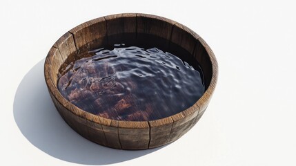 Fototapeta premium Wooden barrel filled with water