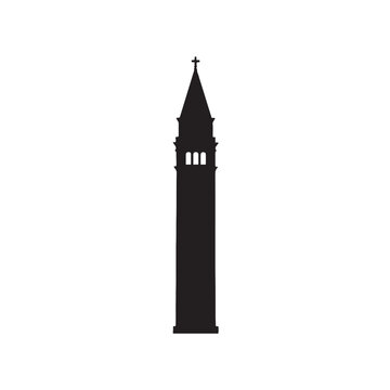 St. Mark&rsquo;s Campanile Venice Silhouette Vector