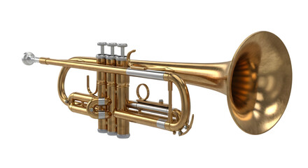 Obraz premium Brass trumpet instrument