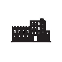 Norman Palace Palermo Sicily Silhouette Vector