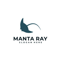 simple and elegant manta ray logo
